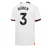 Koszulka piłkarska Manchester City Ruben Dias #3 Strój wyjazdowy 2023-24 tanio Krótki Rękaw